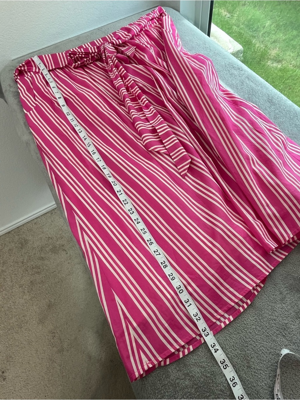 Boden Kiera Striped Midi Skirt Pink Stripes size 16R - Picture 8 of 10